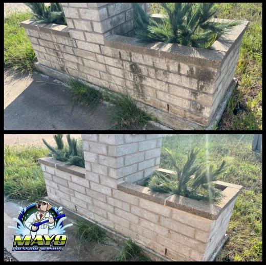 Brick planter, before and after