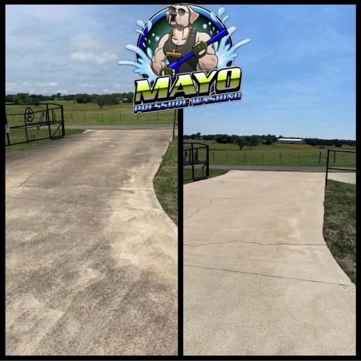 Curved walkway, before and after