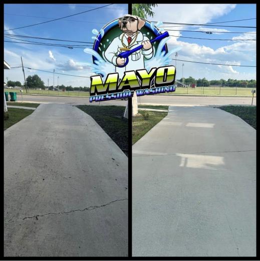 Sidewalk, before and after