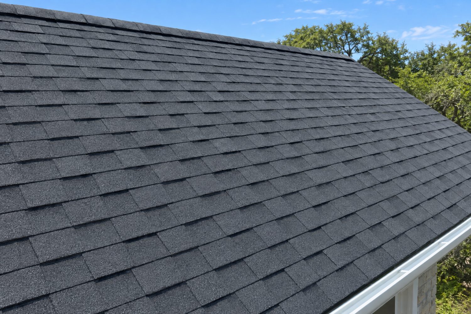 The same shingles soft washed to an even charcoal